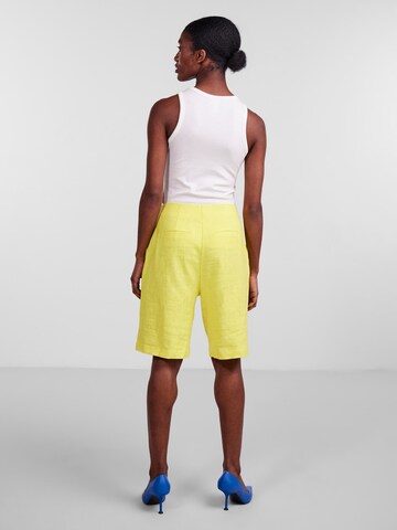 Y.A.S Loose fit Pleat-Front Pants 'Tancy' in Yellow