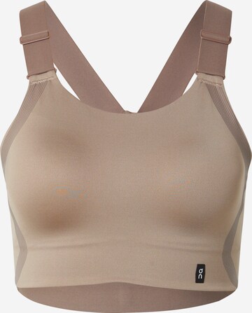 On Bustier Sport bh in Beige: voorkant