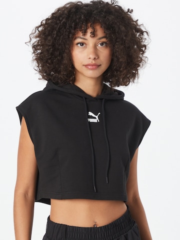 PUMA Sweatshirt in Zwart: voorkant