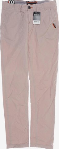 Superdry Pants in 32 in Pink: front