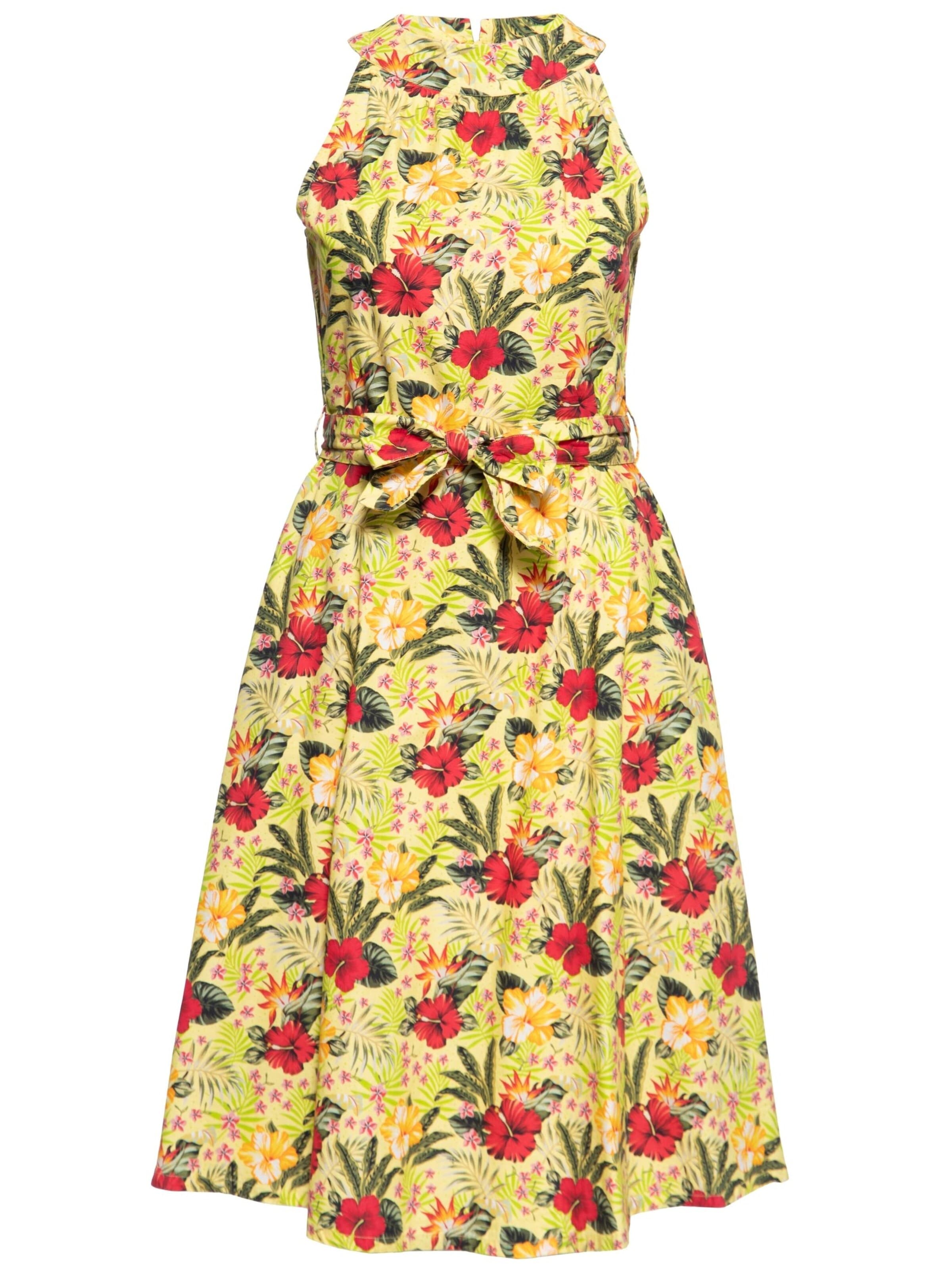Queen Kerosin Summer Dress in Yellow: front