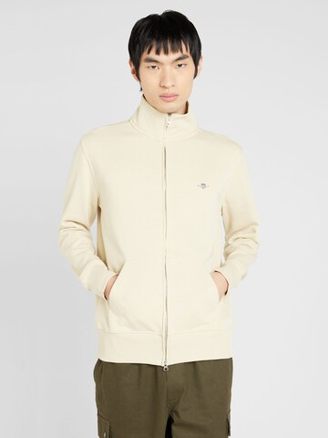 GANT Sweatjacke in Beige: Vorderseite