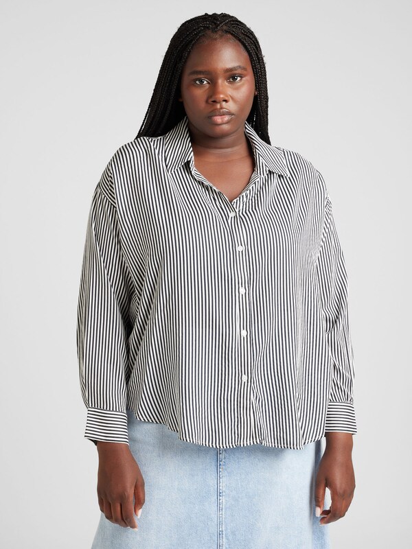 Vero Moda Curve Blouse 'VMBumpy' in Black, White