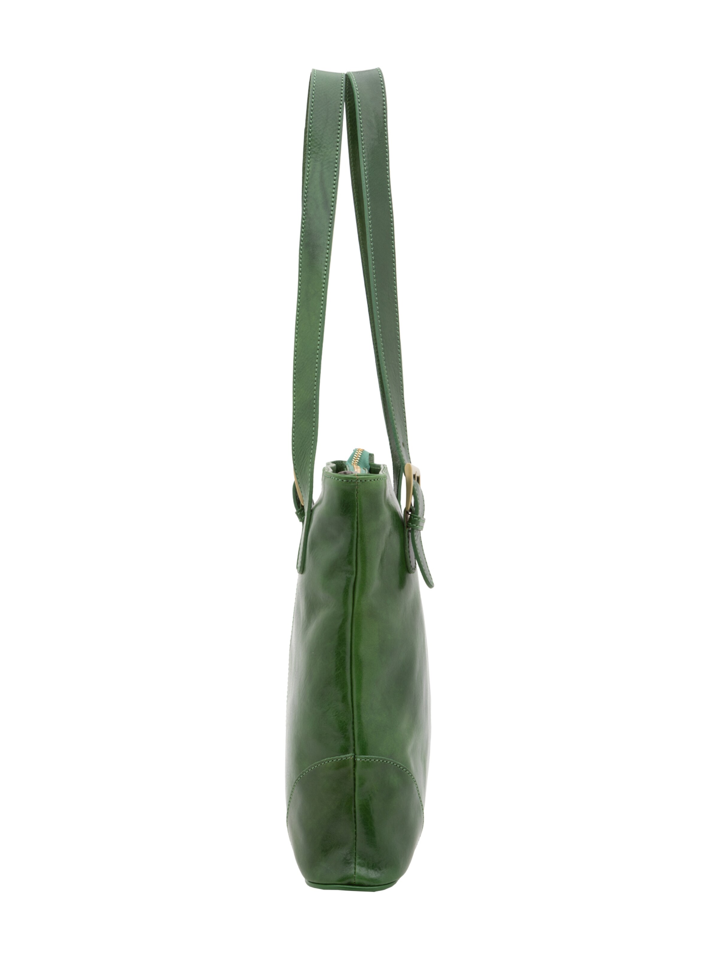 Borsa a spalla 'Borsa a Spalla Donna Pelle Vacchetta - Chiusura Zip' di I Fratelli in verde