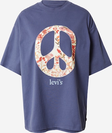 LEVI'S ® Shirts 'Graphic Short Stack Tee' i blå: forside