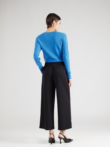 QS Wide leg Παντελόνι πλισέ σε μαύρο