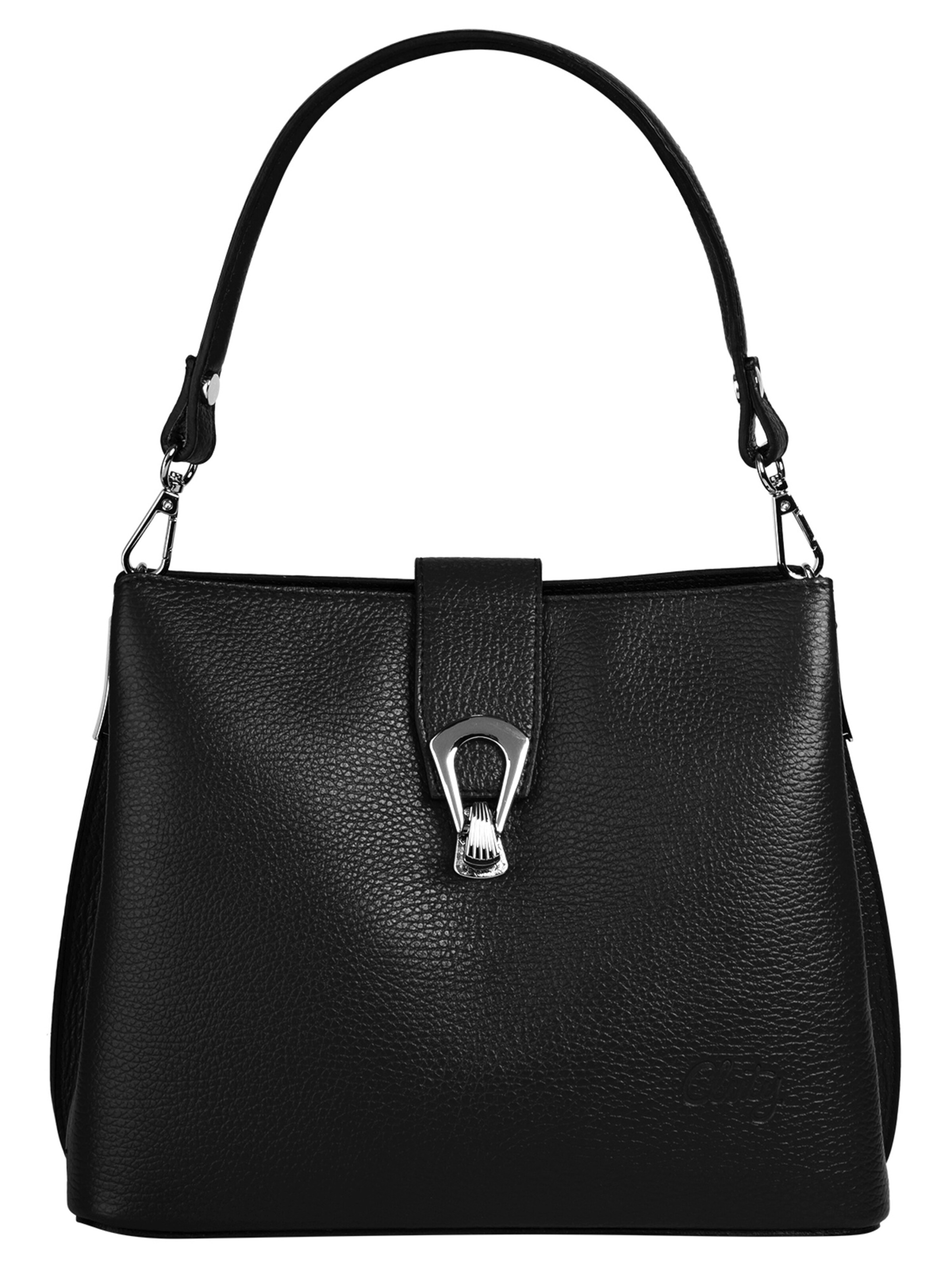 Cluty Crossbody Bag in Black: front