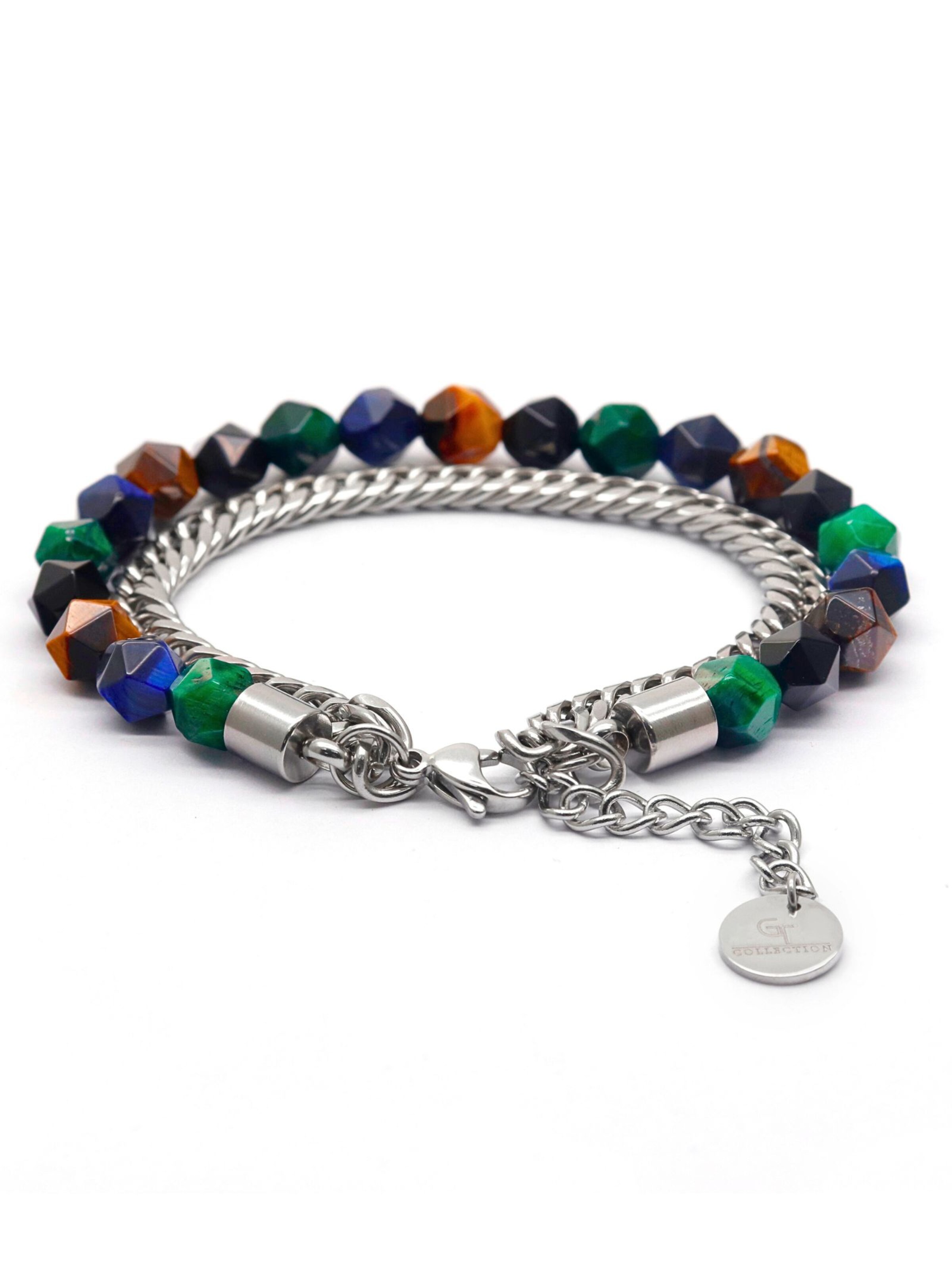 GT Collection Armbånd 'Faceted-Bead' i blandingsfarvet