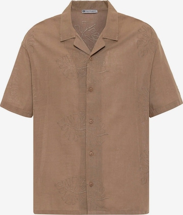 DandaloComfort Fit Košulja - smeđa boja: prednji dio