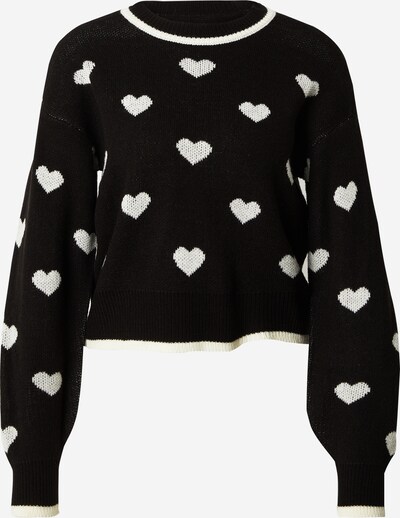 JDY Sweater 'ROMANCE' in Black / White, Item view