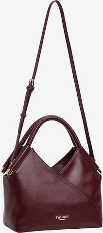 Borsa a tracolla 'Medium velvet shoulder bag' di Twinset in rosso: frontale