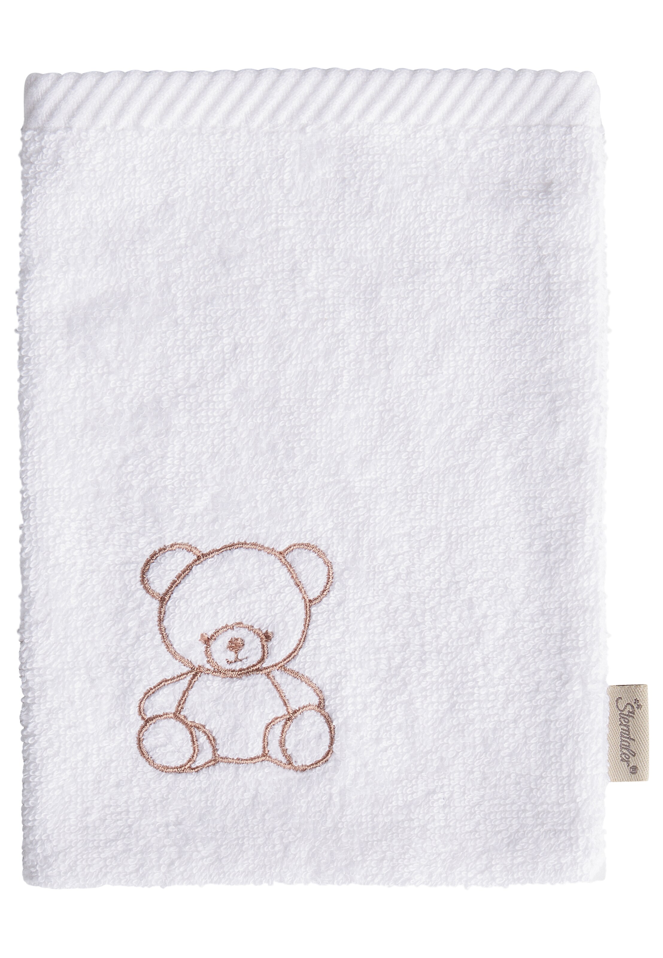 STERNTALER Waschlappen 'BÄR Bo' in Weiß