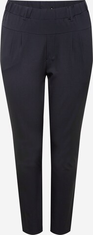 KAFFE CURVE Slim fit Pleat-Front Pants 'Jia' in Black: front