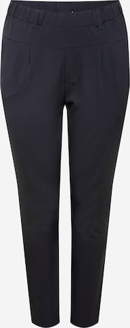 KAFFE CURVE Slim fit Pleat-front trousers 'Jia' in Black: front