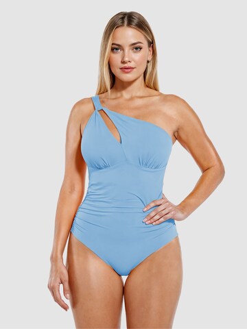 Maillot de bain modelant 'Cut out Shaping - Badeanzug' cfab (formerly creamy fabrics) en bleu : devant