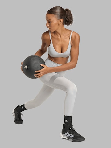 Skinny Pantalon de sport 'Optime Essentials' ADIDAS PERFORMANCE en gris