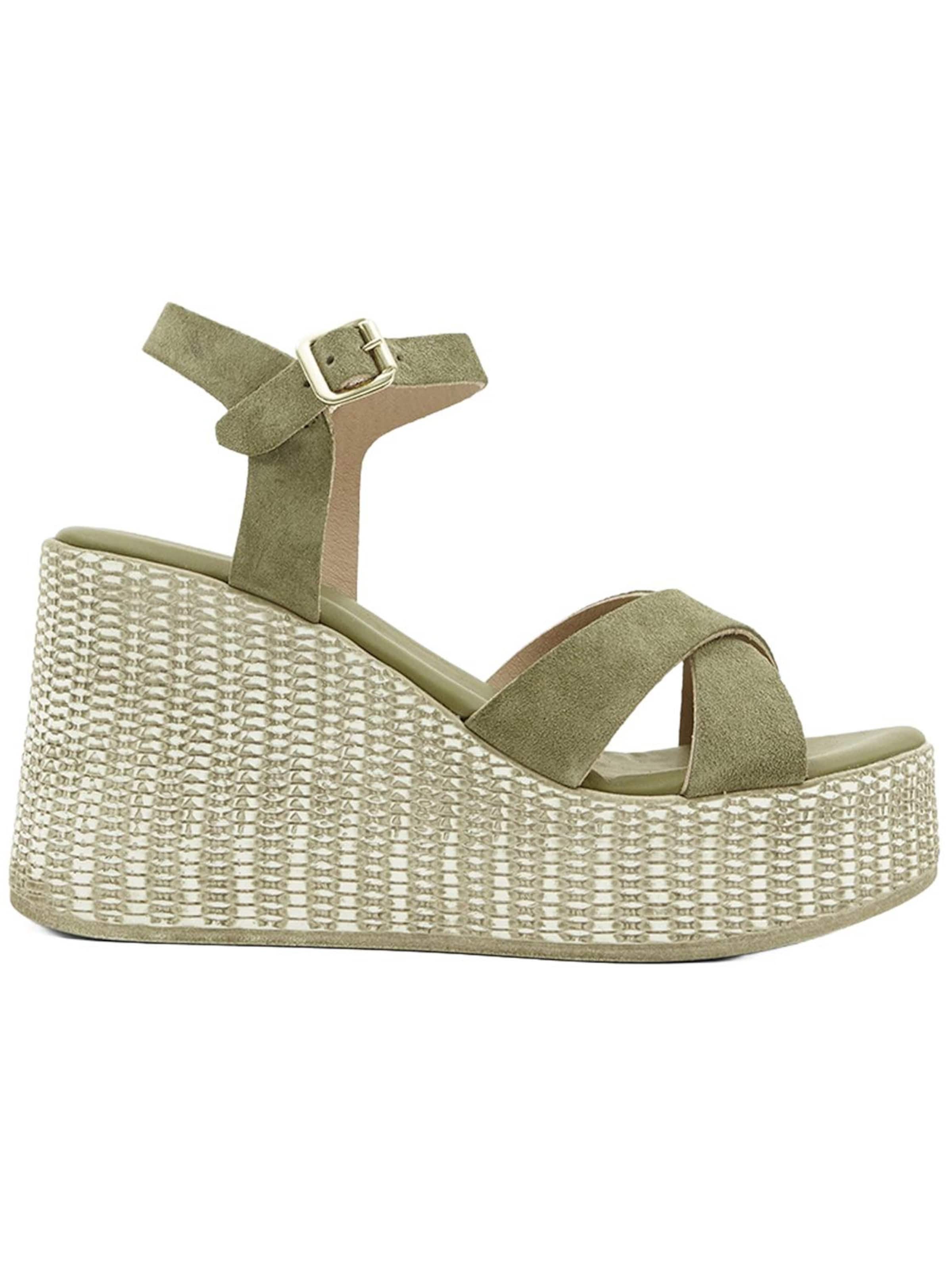Desa Teenslipper 'Keilsandalen' in Groen