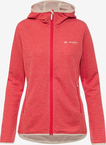 VAUDE Athletic Fleece Jacket 'Fano' in Pink: front