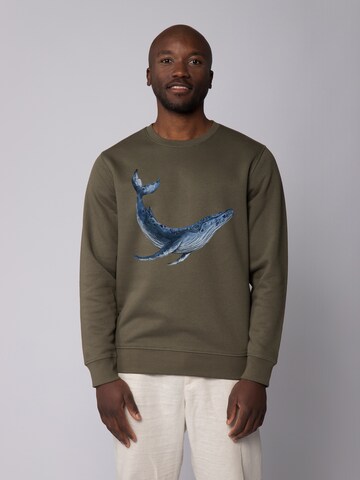 Felpa ' Wal ' di Watapparel in verde: frontale