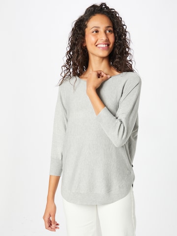 Pull-over QS en gris : devant