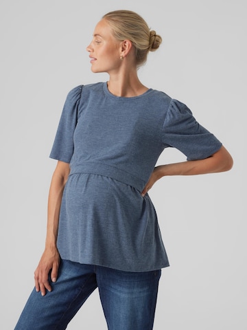 MAMALICIOUS Blouse in Blauw: voorkant