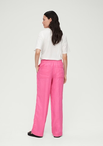 s.Oliver - Pierna ancha Pantalón en rosa