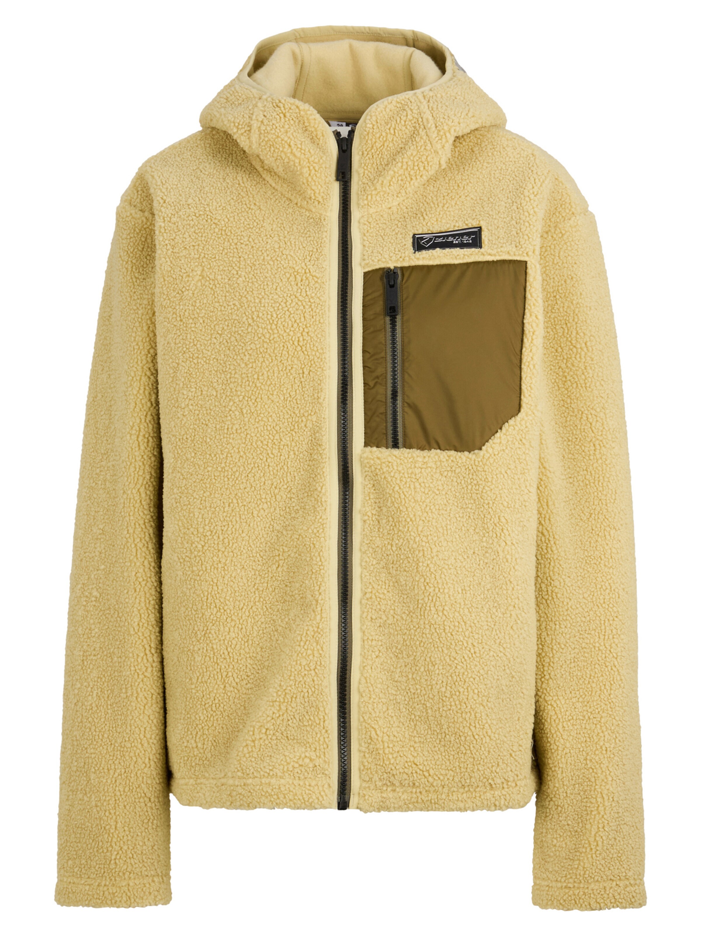 ZIENER Athletic Fleece Jacket 'Juha' in Beige: front