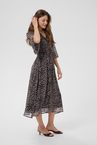Robe 'Yuna' Cream en marron