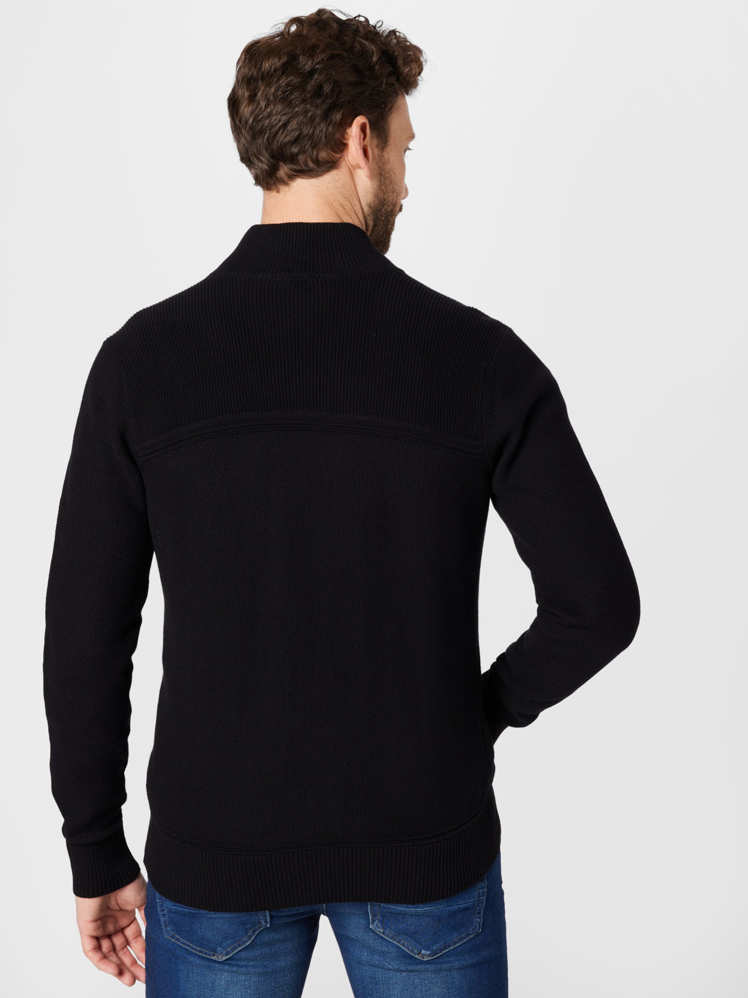 Männer Große Größen s.Oliver Strickjacke in Schwarz - AG54796 Männer Große Größen s.Oliver Strickjacke in Schwarz - AG54796