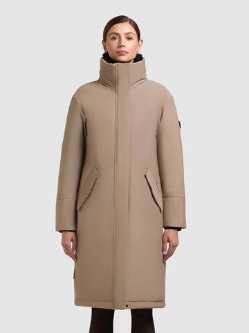 Manteau d’hiver 'Collie' khujo en gris : devant