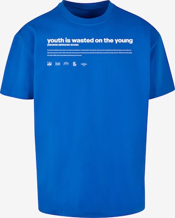 Lost Youth T-shirt 'Influenced' i blå: framsida