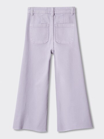 MANGO KIDS Wide leg Jeans 'Seamless' in Purple