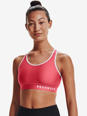 UNDER ARMOUR Bustier Sport bh in Roze: voorkant