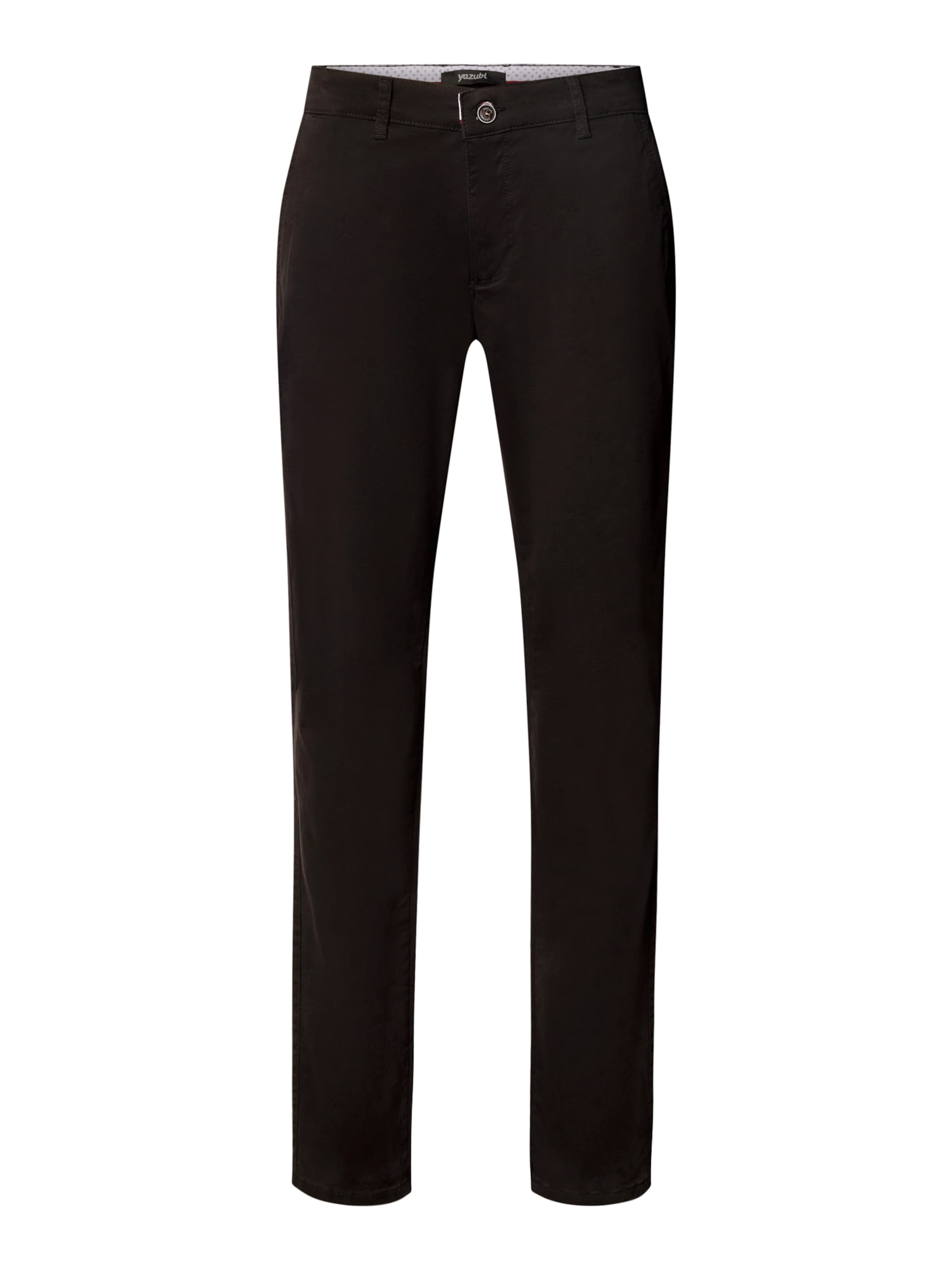 yazubi Slim fit Chino Pants 'Kyle' in Black: front