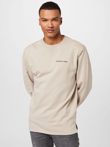 Sweat-shirt Colourful Rebel en gris : devant