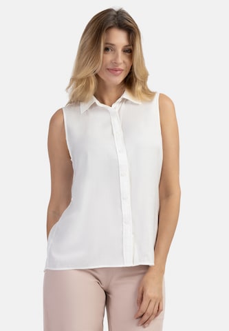 usha WHITE LABEL Blouse in Wit: voorkant