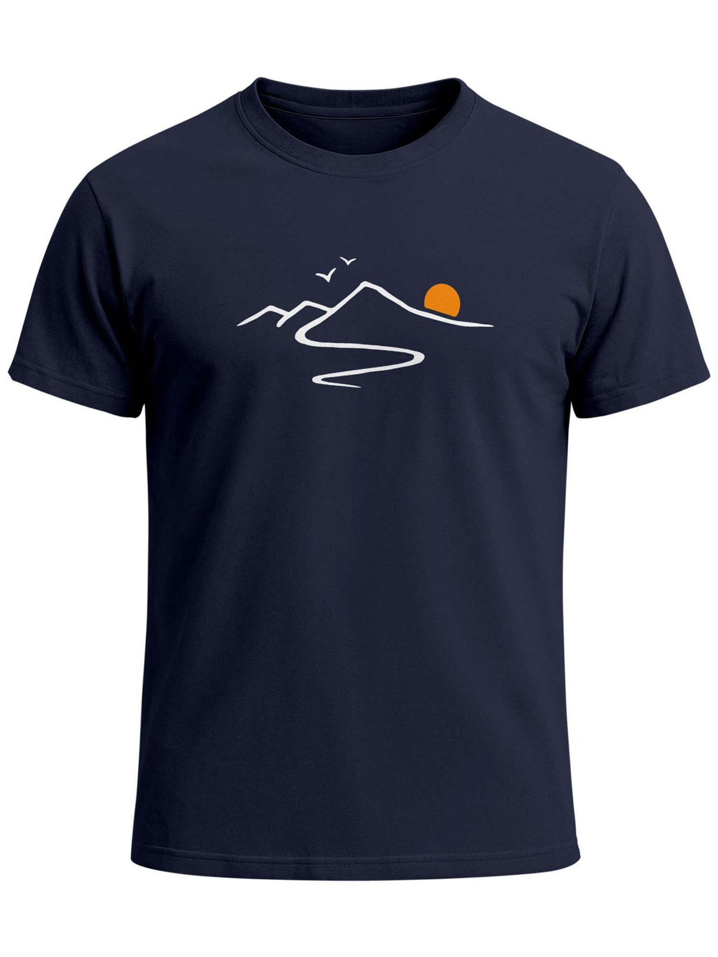 Neverless Shirt 'Mountain Trail'‌‌‌‌ in Blau: Vorderseite