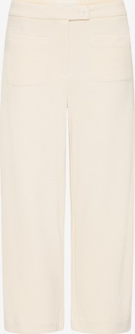 ICHIWide Leg/ Široke nogavice Hlače 'IHKATE LUMINA' - bijela boja: prednji dio
