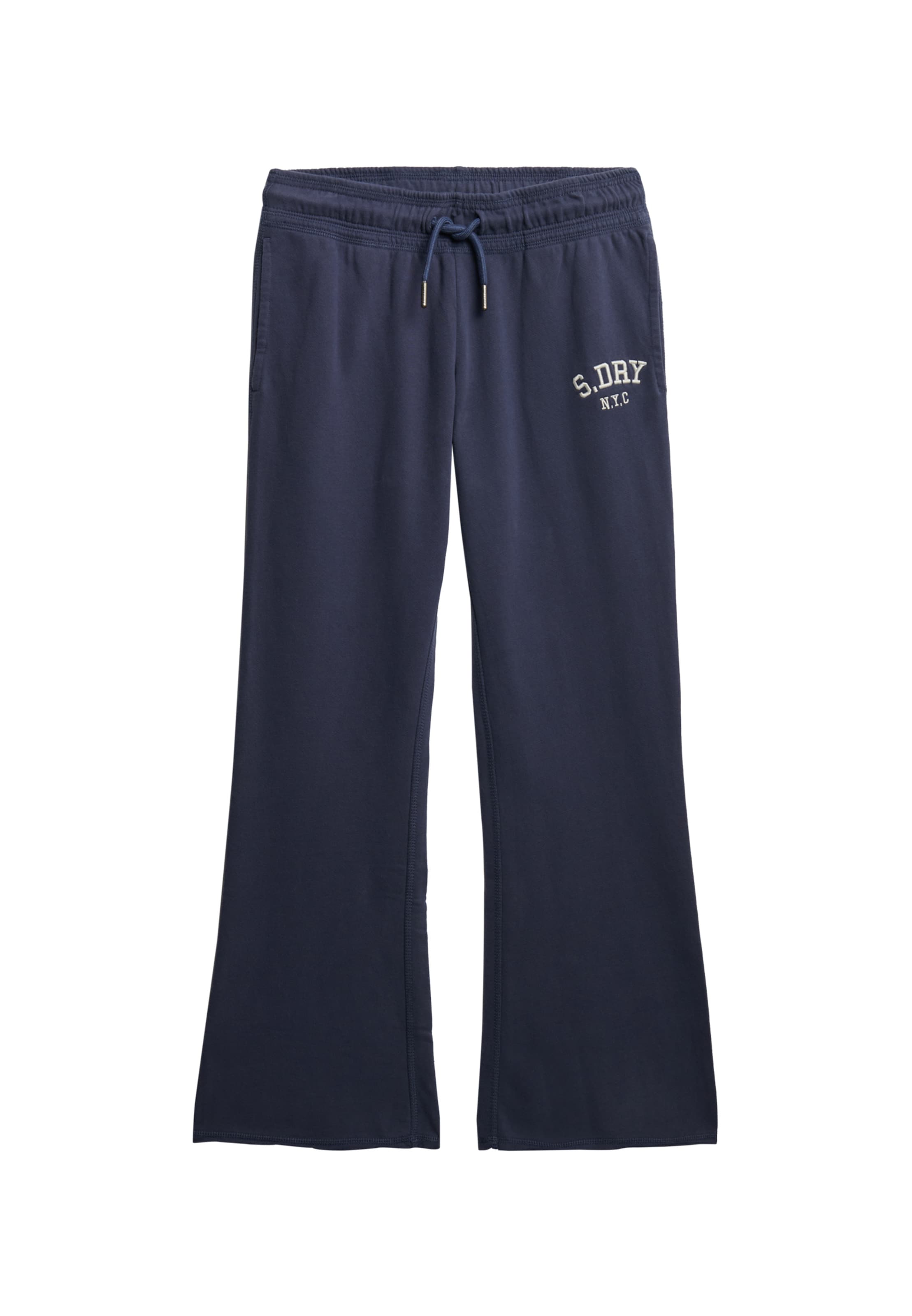 évasé Pantalon Superdry en bleu : devant