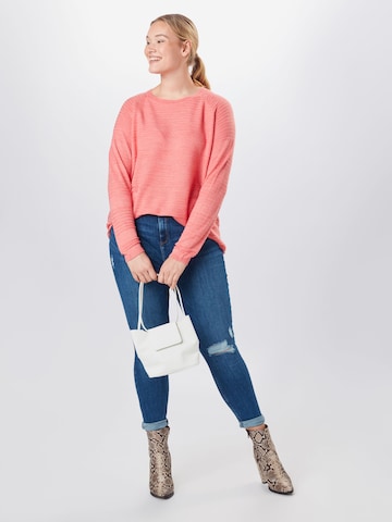 ONLY Carmakoma Pullover 'CARAIRPLAIN' in Pink