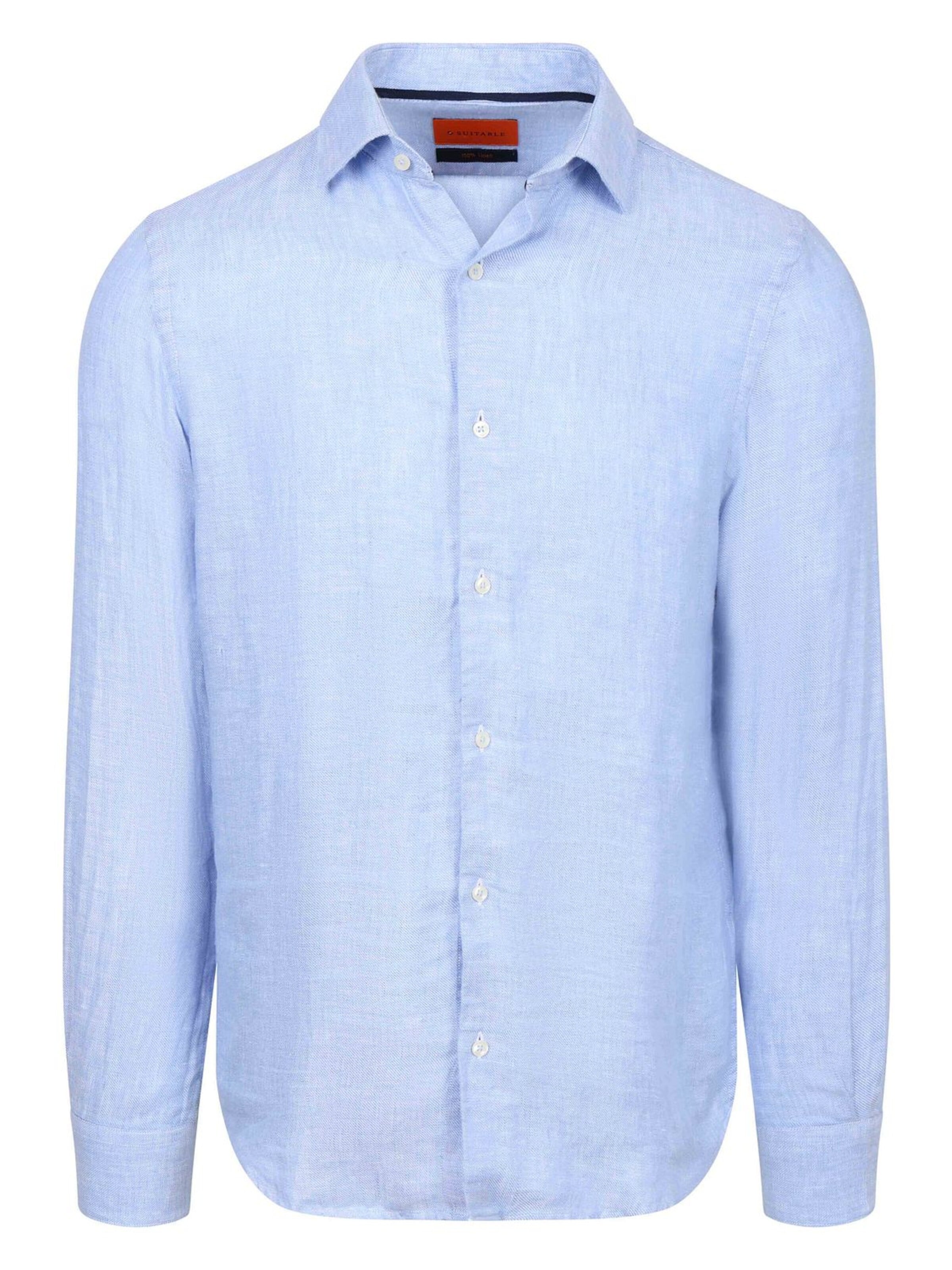 Suitable Button Up Shirt in Blue: front