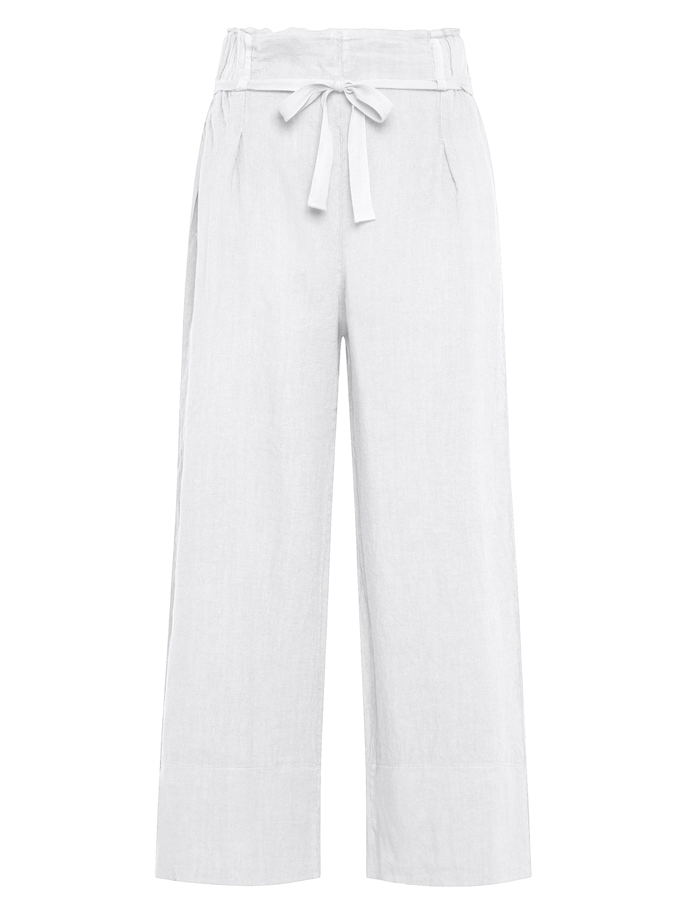 DEHA Wide leg Trousers in White: front