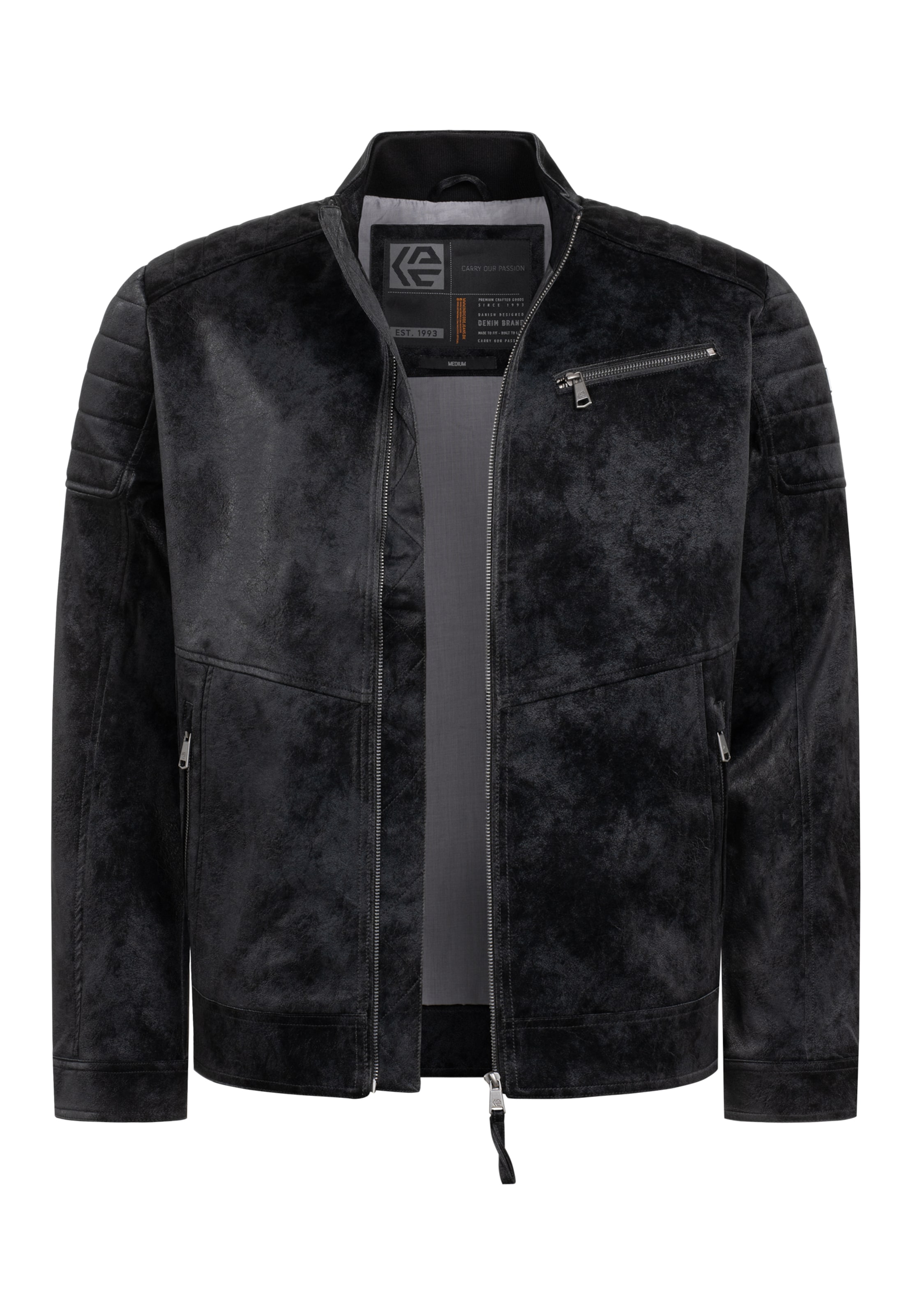 INDICODE JEANS Between-season jacket 'Maxhole' in Black: front
