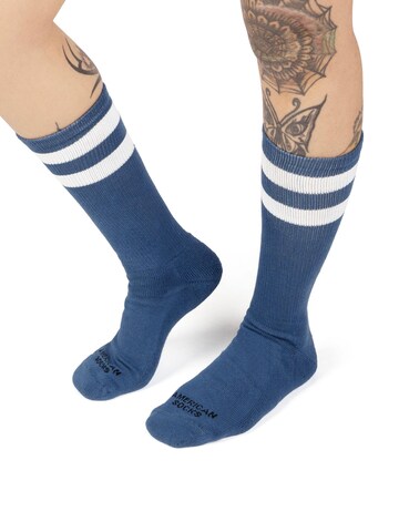 Chaussettes 'Marine - Mid High' American Socks en bleu