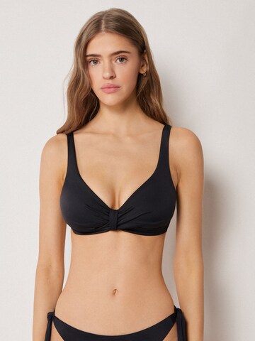 CALZEDONIA Triangle Bikini Top 'Premium Sculpt' in Black: front
