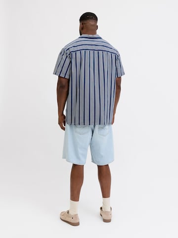 Jack & Jones Plus Regular fit Button Up Shirt in Blue