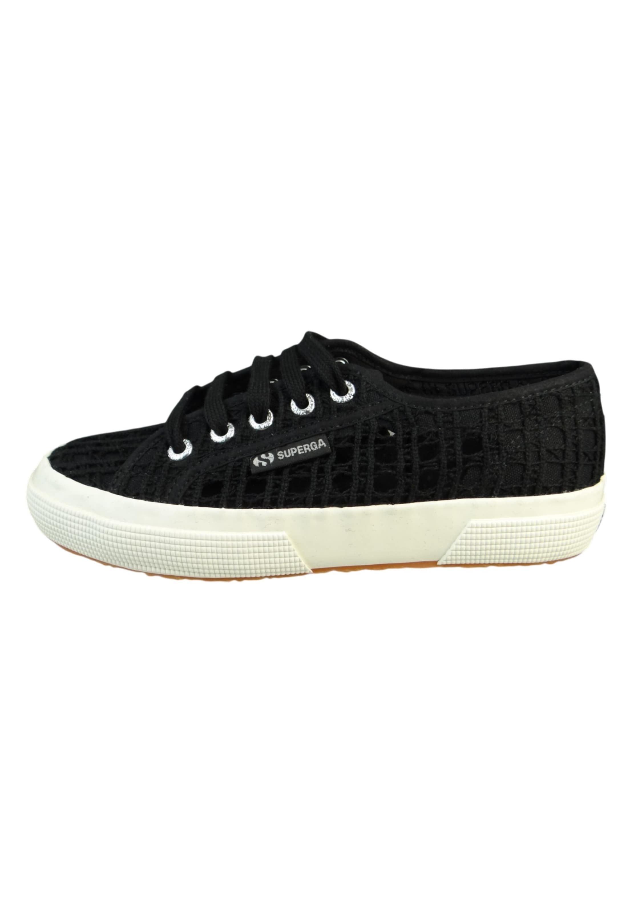 SUPERGA Sneaker '2750 Crochet Macrame' in Schwarz