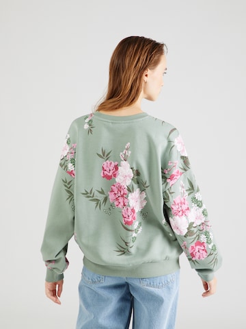 ONLY Sweatshirt 'WANTED' in Grün