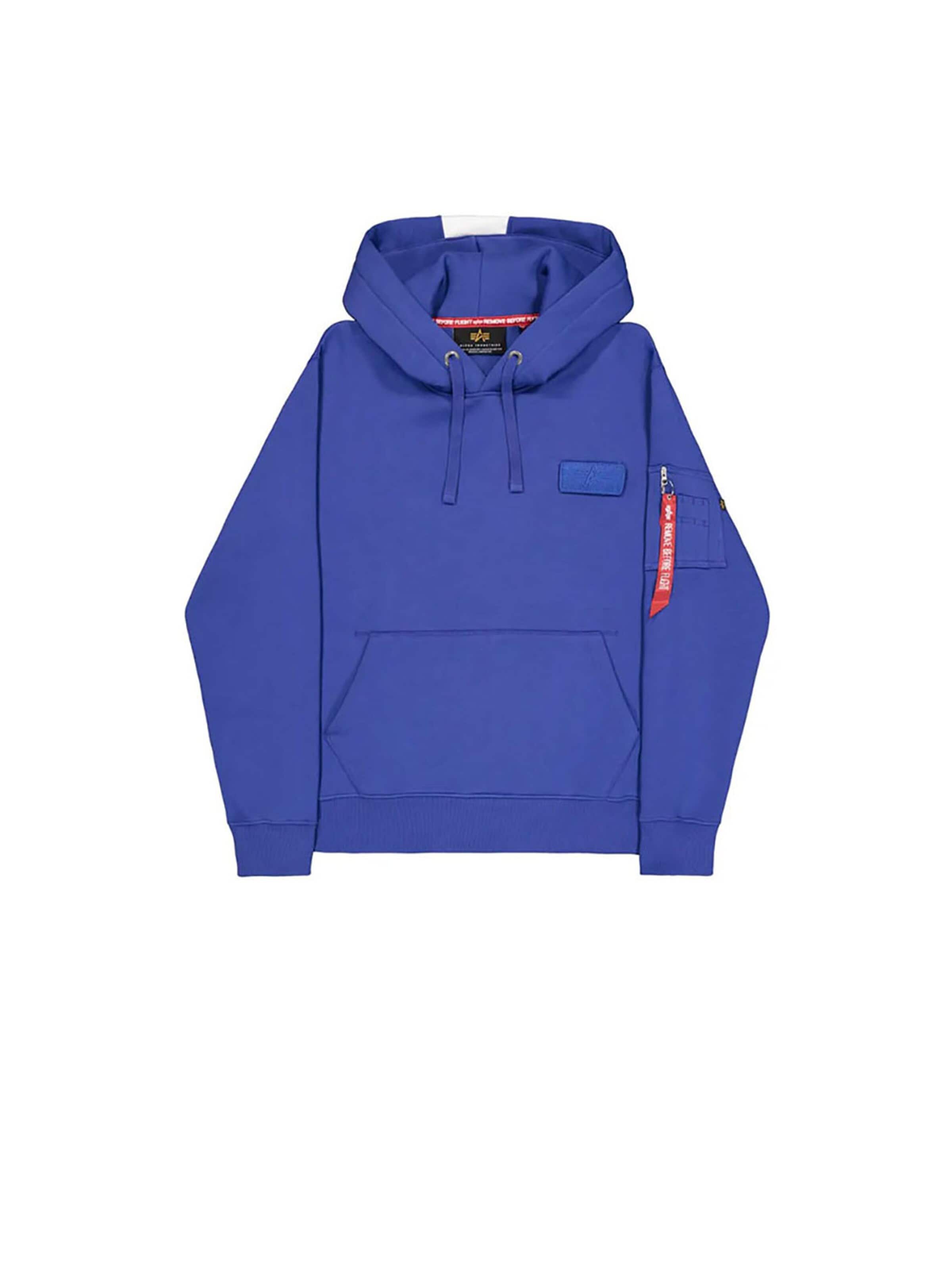 ALPHA INDUSTRIES Sweatshirt 'Red Stripe'‌‌‌‌‌‌‌ in Blau: Vorderseite