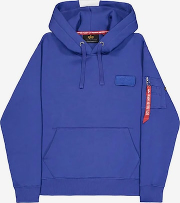 Bluză de molton 'Red Stripe' de la ALPHA INDUSTRIES pe albastru: față